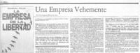 Una empresa vehemente