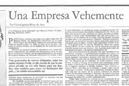 Una empresa vehemente