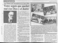 "Estoy seguro que quedaré mal con Dios y el diablo"  [artículo] Patricio Rojas B.