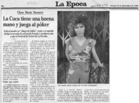 La Cuca tiene una buena mano y juega al póker  [artículo] Maura Brescia.
