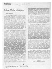 Sobre Chile y Méjico  [artículo] F. V. B.