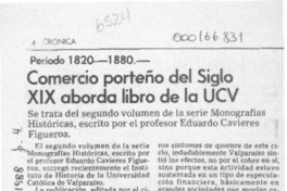 Comercio porteño del siglo XIX aborda libro de la UCV  [artículo].