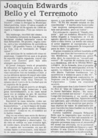 Joaquín Edwards Bello y el terremoto  [artículo] G. A. M.
