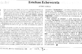 Esteban Echeverría  [artículo] Andrés Sabella.