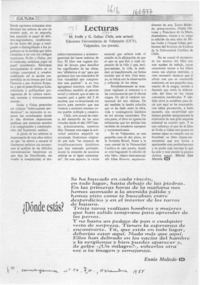 Lecturas  [artículo] Mario San Martín.