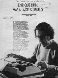 Enrique Lihn, más allá del subsuelo  [artículo] Cristián Warnken Lihn.