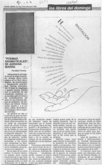 "Poemas gramaticales", de Adriana Ibarra  [artículo] Mario Ferrero.