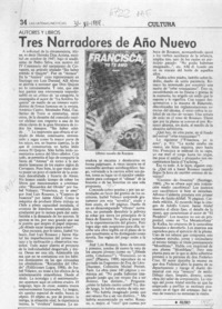 Tres narradores de año nuevo  [artículo] Filebo.