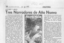 Tres narradores de año nuevo  [artículo] Filebo.