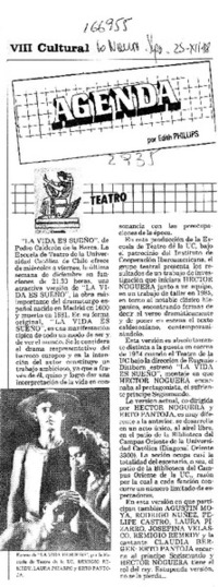 Teatro  [artículo] Edith Phillips.