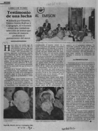 Testimonio de una lucha  [artículo].