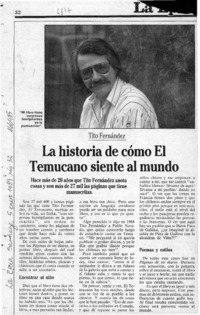 La Historia de cómo El Temucano siente el mundo  [artículo].