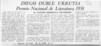 Diego Dublé Urrutia, Premio Nacional de Literatura 1958  [artículo] Catalina Carrasco de Bustamante.