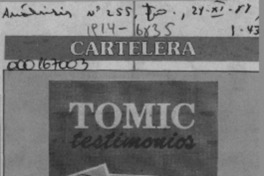 Testimonios  [artículo].