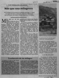 Más que una milagrera  [artículo] Alejandra Miranda.