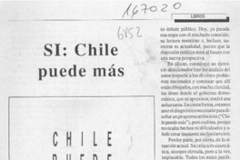 SI, Chile puede más  [artículo].