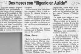 Dos meses con "Ifigenia en Aulide"  [artículo].