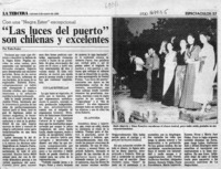 "Las luces del puerto" son chilenas y excelentes  [artículo] Toño Freire.