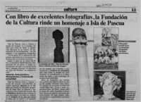 Con libro de excelentes fotografías, la Fundación de la Cultura rinde un homenaje a Isla de Pascua  [artículo].