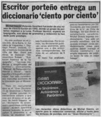 Escritor porteño entrega un diccionario 'ciento por ciento'