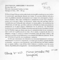 Imaginación, simbolismo y realidad  [artículo] Miguel Da Costa Leiva.
