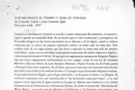 Nos reconococe el tiempo y silba su tonada  [artículo] Antonio Campaña.