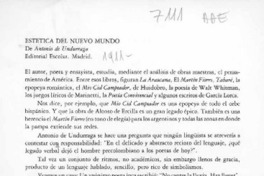 Estética del Nuevo Mundo