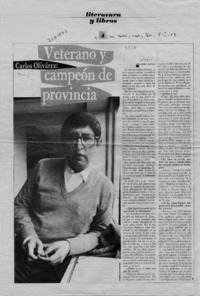 Veterano y campeón de provincia  [artículo] Ana María Foxley.