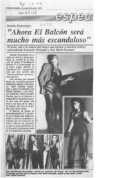 "Ahora "El balcón" será mucho más escandaloso"  [artículo].