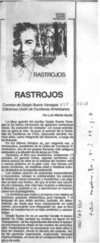 Rastrojos  [artículo] Luis Alberto Acuña.