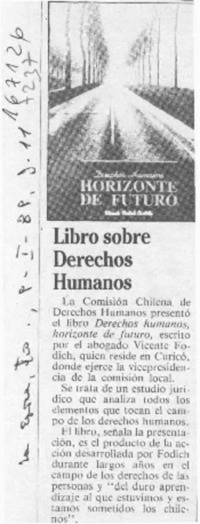 Libro sobre Derechos Humanos  [artículo].