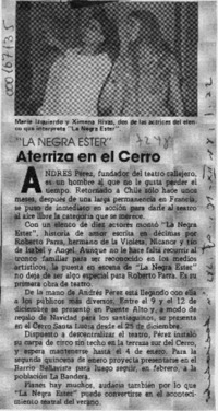 Aterriza en el cerro  [artículo].