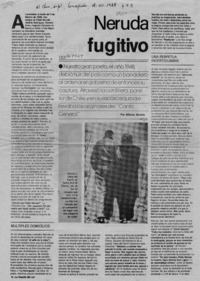 Neruda fugitivo  [artículo] Alfonso Alcalde.