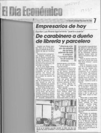 De carabinero a dueño de librería y parcelero  [artículo].