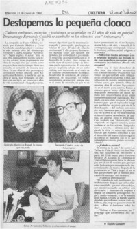 Destapemos la pequeña cloaca