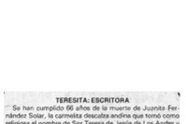 Teresita, escritora