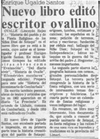 Nuevo libro editó escritor ovallino