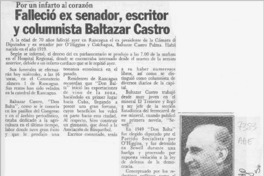 Falleció ex senador, escritor y columnista Baltazar Castro  [artículo].