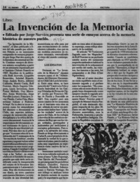 La Invención de la memoria  [artículo].