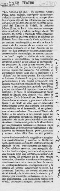 Teatro  [artículo] Pedro Labra.