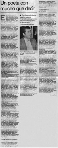 Un poeta con mucho que decir
