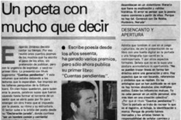 Un poeta con mucho que decir