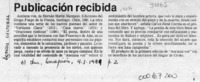 Publicación recibida  [artículo].