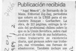 Publicación recibida  [artículo].