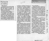 Poemas de un médico  [artículo] Eliana Godoy Godoy.