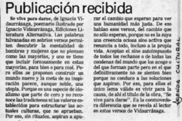 Publicación recibida  [artículo].