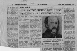 Un Aventurero que hizo realidad la colonización  [artículo].