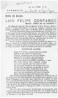 Luis Felipe Contardo  [artículo] Darío de la Fuente D.