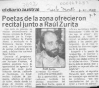 Poetas de la zona ofrecieron recital junto a Raúl Zurita  [artículo].