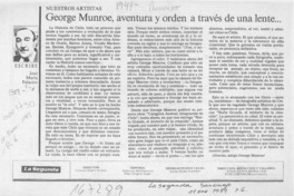 George Munro, aventura y orden a través de una lente --  [artículo] Jose María Palacios C.